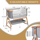 Baby Basket  Bassinet Bedside Sleeper With Wheels  mosquito Nets  Adjustable