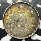 1885 Canada 5 Cents Lot t2250 Silver 