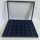 35 Compartment Display Case Removable Glass Cover Tray 12x16 Jewelry Coins Gems