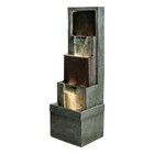 Tiered Outdoor Water Feature     Resin Waterfall Fountain With Led Lights