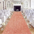 Aisle Runners For Wedding 2ft  15ft Rose Gold Sequin Aisle Runner Long Carpet    