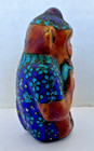 Vintage Les Bernard Cloisonn   Monkey In Hawaiian Shirt Eating Fruit  Euc