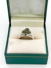 Sterling Silver Irish Connemara Marble Shamrock Ring Sz 7 Stephen Walsh Orig Box