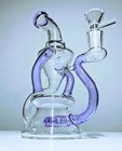 8  Purple Klein Vortex Recycler Tobacco Smoking Water Pipe Hookah Bubbler Bong 