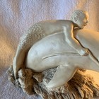 Rare Vintage L  Wilson 1988 Mermaid Child Dolphin Sculpture Figurine Signed