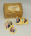 1950 s Nabisco Shredded Wheat President Plaques Complete Set Abe Lincoln