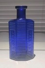 Carr-lowrey Glass Co  Ribbed Cobalt Blue Poison 4  Size