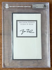 George W Bush Signed Bookplate Beckett Bas Autograph President Psa Political