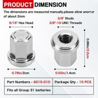 10 Group 31 Battery Stainless Steel Closed Nut For Standard 3 8  Stud Usa Made