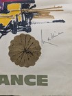Air France Japan Vintage Travel Postr 1968 George Mathieu 22x38 5 Embossed Paper