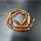 Ancient Etched Carnelian Agate Beads Necklace Beautiful Colour