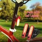 5 Led Rechargeable Bike Bicycle Tail Light Rear Safety Warning Cycling Usb Lamp
