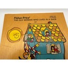 Vintage Fisher Price The Old Woman Who Lived In A Shoe Wood Tray Puzzle 521
