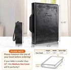 Large Classic Bible Cover Vegan Leather Carrying Book Case Bag Gift For Father