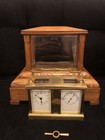 19th Century Antique French Double Carriage Clock Barometer   Compass Set