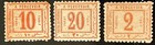 Egypt-stamps-1884-set A-mint-postage Due-3 Stamps-clearance Discount