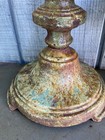 Pair Of 20    Tall Antique French Ornate Garden Cast Iron Candlesticks 