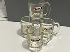 Lot 4 A w Root Beer Glass Mini Mug Aw Oval Logo 3  Tall Souvenir Small Cup Vtg