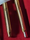 Vintage Centennial Pen And Mechanical Pencil Set Gold Tone Red Velvet Box Nos