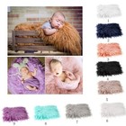 Baby Newborn Photo Props Wraps Diy Blanket Infant Outfits Soft Faux Fur Photo   