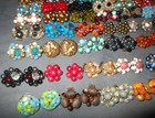 Great Lot  40  Pair  Vintage  Bead Cluster Earrings  All Clip  Many Colors