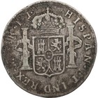 1796 Ij 2 Reales Peru Coin Charles Iv Silver  mo4213- 