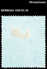 Bermuda 1920 Sc 49 King George V 2 - Ultra   Dull Violet On Blue Paper Ung Vf