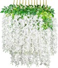 120pcs Artificial Wisteria Vine Garland Fake Flower Plant Garden Wedding Decor