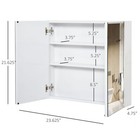 24x22 Inch Wall Mounted Medicine Cabinet With Mirror Bathroom Storage Organizer