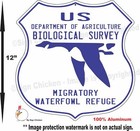 Replica Vintage 1930 National Wildlife Refuge  Duck  Fowl  Hunting Sign  Shield