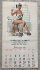 1955 Pin Up Calendar Girl Joyce Ballantyne Art 1 Page Hendrysburg Ohio