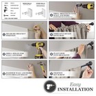Adjustable Curtain Rod 48 To 86 Inch Ball End Window Drapery Rod Black