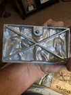 Vintage Antique Cast Metal Toy Lead Soldier Mold Gang Mold 3-figure Military Set