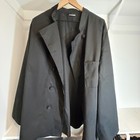 Dickies Chef Coat And Hat Set Mens Xl Black Long Sleeve Double Breasted Jacket