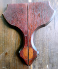 2 Antique Victorian Solid Walnut Brackets Corbels W  Button Medallions 10 3 4 h