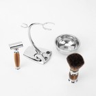 Deluxe Shaving Kit For Men - Badger Hair Shaving Brush  Double Edge Safety Ra   