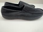 Hanes Mens Black Memory Foam Moccasin Slip On House Shoes Size Medium 8-9