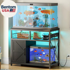 40-50 Gallon Fish Tank Stand With Power Outlet And Led Light