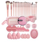 42pcs Makeup Brush Set - Premium Synthetic Brushes For Foundation  Eyeshadow  Bl