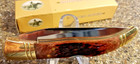 Rough Rider Rr204  Brown Jigged Bone Texas Toothpick Lockback  4-1 8   No Emblem