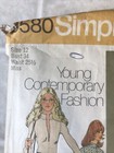Vtg 70s Sewing Pattern Simplicity 9580 Top Skirt Pants Sz 12 Bust 34 Complete