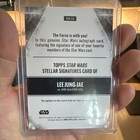 Topps Star Wars Stellar Lee Jung-jae On Card Auto Jedi Master Sol Blue   25
