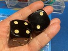 Beautiful Pair Of Czechoslovakian Bakelite Dice 60  Grams   black Cherry         bb-7