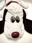 Vtg Pound Puppy Plush White Brown Spots Tonka 1985 Pink Dress Large Plush Dog