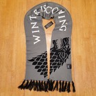 Game Of Thrones House Stark Knit Scarf Winter Is Coming Gray   Black Tassle New