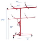 Drywall Panel Lifter Jack Lifter Jack Rolling Caster Panel Hoist 11ft Red
