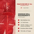 Eskimo Redneck 45601 Bit  Drill-adaptive Ice Fishing Auger -  8-inch