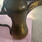 Middle Eastern Handmade Brass Dallah Coffee Pot With Ornate Engraving