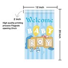 Welcome Baby Boy Garden Flag Baby Shower Newborn Baby Announcement Party Yard   