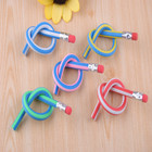 Pack Of 12 Pcs Cute Cool Novelty Flexible Bendable Soft Pencil With Eraser